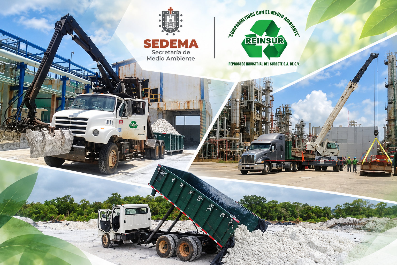 SEDEMA y Reinsur: operación de recolección, transporte y manejo de residuos industriales